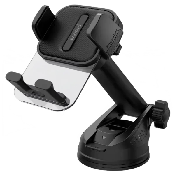 Suport Proove Crystal Clamp Suction Type Car Mount Black