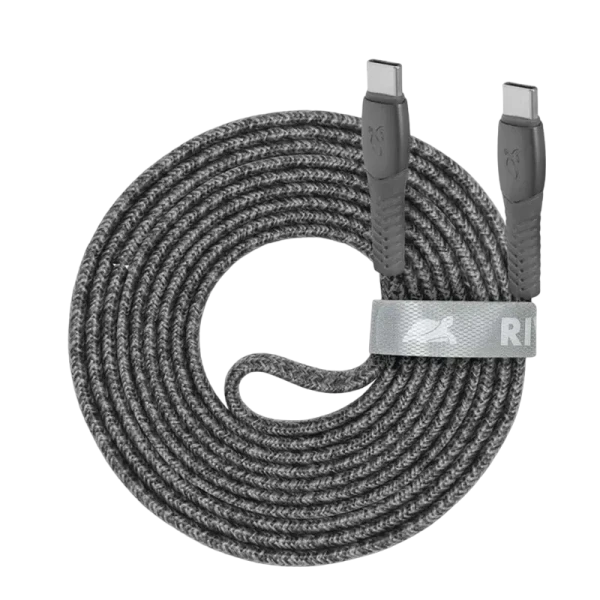 Кабель для зарядки и передачи данных Rivacase PS6105, USB Type-C/USB Type-C, 2,1м, Серый