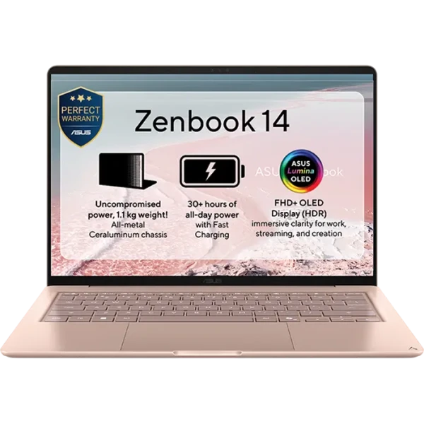 NB ASUS 14.0" Zenbook 14 UX3480KA Pink (Ryzen AI 5 330 16Gb 512Gb Win 11) NB ASUS 14.0" Zenbook 14 UX3480KA Pink (Ryzen AI 5 330 16Gb 512Gb Win 11)