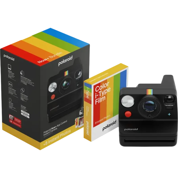 Cameră Foto Polaroid Now Gen 3 + Color Film Bundle, Negru Cameră Foto Polaroid Now Gen 3 + Color Film Bundle, Negru