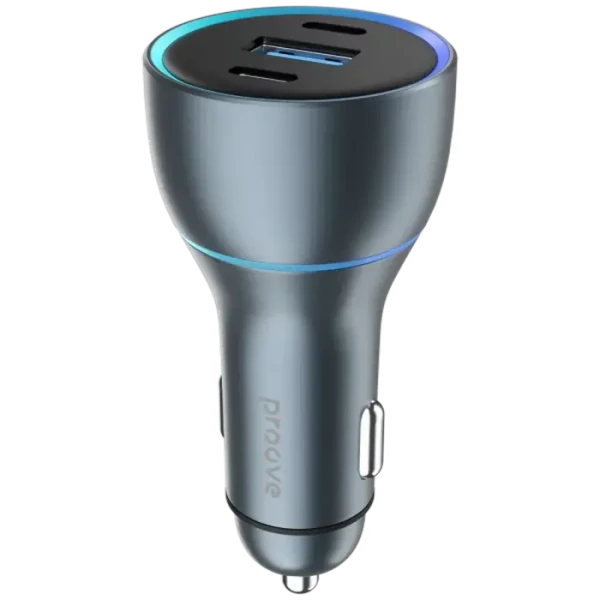 Car Charger Proove Super Charge 130W (2 Type-C + USB) Metal Gray Car Charger Proove Super Charge 130W (2 Type-C + USB) Metal Gray