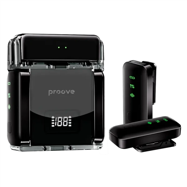 Портативный записывающий микрофон Proove Live, Беспроводной, Черный
