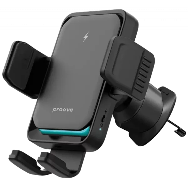 Car Mount With Wireless Charger Proove Sonic Pro QI 15W, Black Car Mount With Wireless Charger Proove Sonic Pro QI 15W, Black
