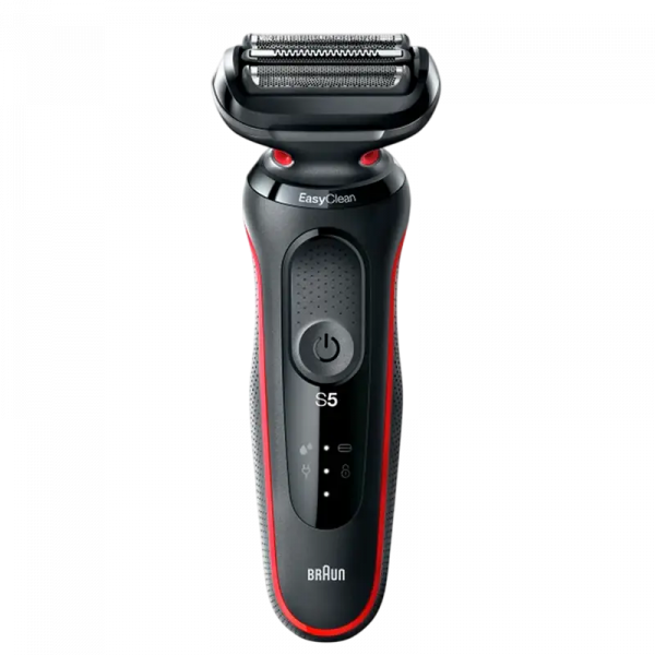 Aparat de ras electric Braun Series 5 51-R1000s Wet & Dry Negru | Roșu - Sita | Umed,Uscat | 50 min