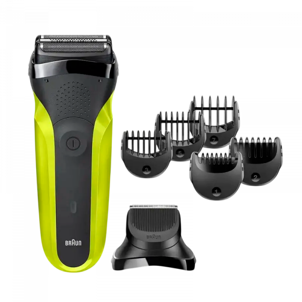 Aparat de ras electric Braun 300BT Negru | Verde - Sita | Uscat | 30 min