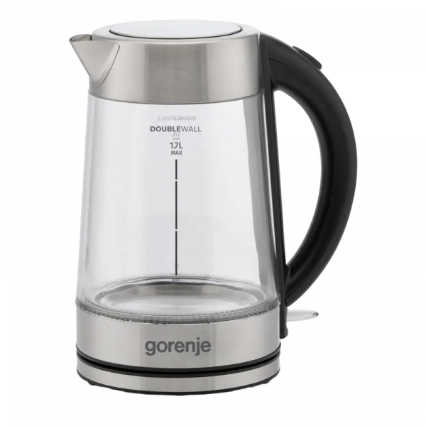 Fierbător electric Gorenje K17GDWII Oțel inoxidabil - 2200 W | 1.7 l | Metal, Plastic