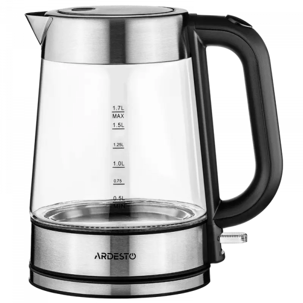 Fierbător electric Ardesto EKL-F200 Oțel Inoxidabil | Negru - 2150 W | 1.7 l | Oțel Inoxidabil, Plastic