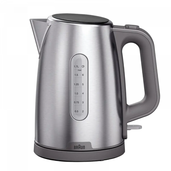 Электрочайник Braun WK 1500 GY Серый - 2200 Вт | 1.7 л | Нержавеющая сталь