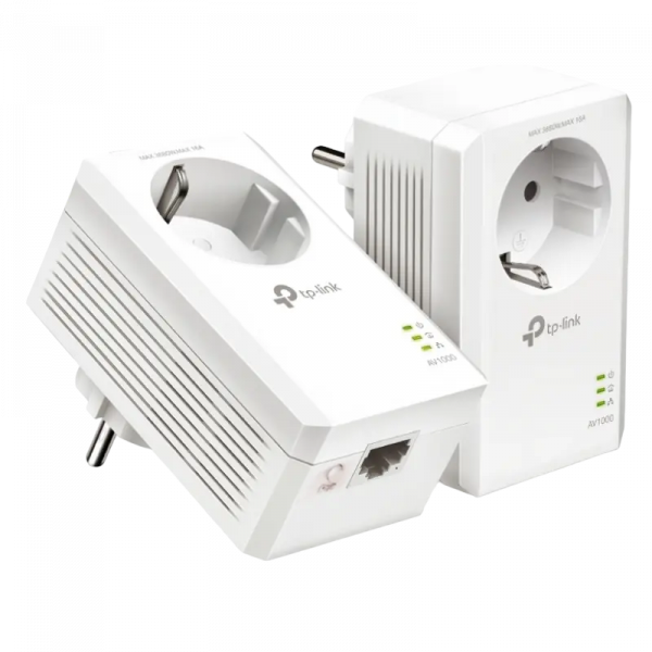 Адаптер Powerline TP-LINK AV1000 Белый - 2.7 Вт | AV1000, 1000 Мбит/с Адаптер Powerline TP-LINK AV1000 Белый - 2.7 Вт | AV1000, 1000 Мбит/с