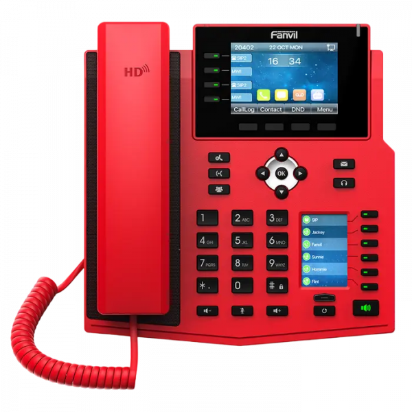 IP Телефон Fanvil X5U-R Красный - Сеть | Есть, 2000 контактов