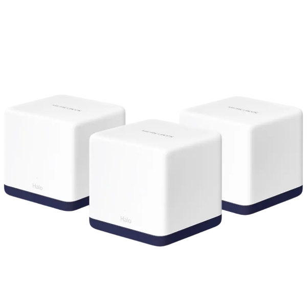 Sistem Wi-Fi Mesh MERCUSYS Halo H50G (3-pack) Alb - 600 Mbps,1300 Mbps | 2.4 GHz,5 GHz