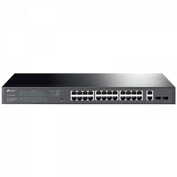 Comutator PoE TP-LINK Easy Smart Switch Negru - 250 W | 24x IEEE 802.3af/at Comutator PoE TP-LINK Easy Smart Switch Negru - 250 W | 24x IEEE 802.3af/at