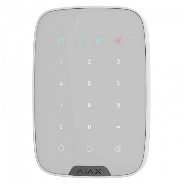 Беспроводная сенсорная клавиатура Ajax KeyPad Plus Белый - Беспроводной | Батарея | Внутри Беспроводная сенсорная клавиатура Ajax KeyPad Plus Белый - Беспроводной | Батарея | Внутри