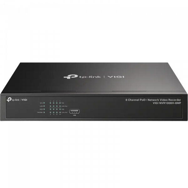 Видеорегистратор TP-LINK VIGI NVR1008H-8MP Черный Видеорегистратор TP-LINK VIGI NVR1008H-8MP Черный