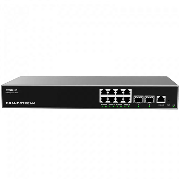 PoE коммутатор Grandstream GWN7811P Черный - 120 Вт | IEEE 802.3af/at