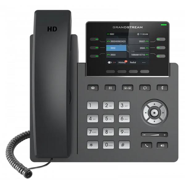 IP Телефон Grandstream GRP2613 Черный - Адаптер | Есть, 2000 контактов IP Телефон Grandstream GRP2613 Черный - Адаптер | Есть, 2000 контактов