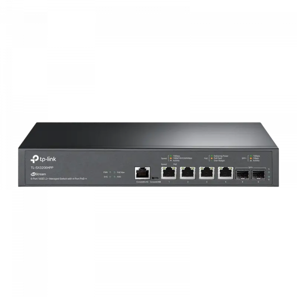 Сетевой коммутатор TP-LINK JetStream Черный - 200 Вт | 802.3bt/at/af PoE+