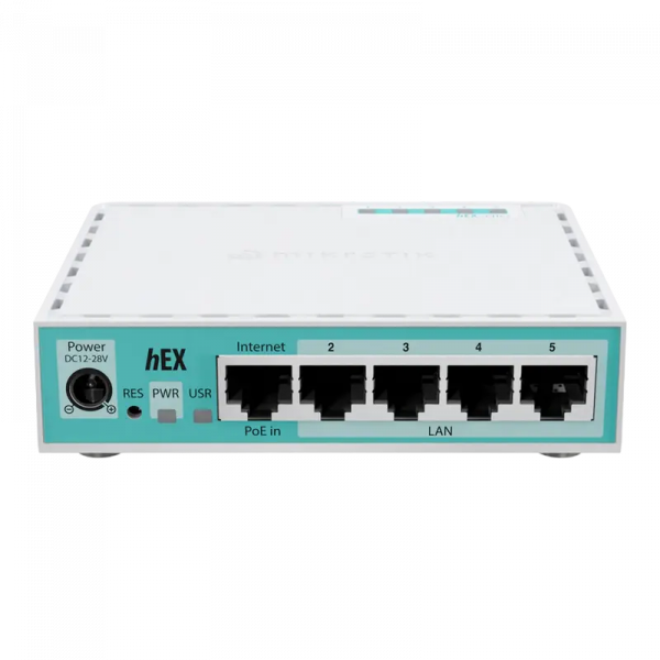 Router MikroTik E50UG Alb - 5x 10/100/1000 Mbps