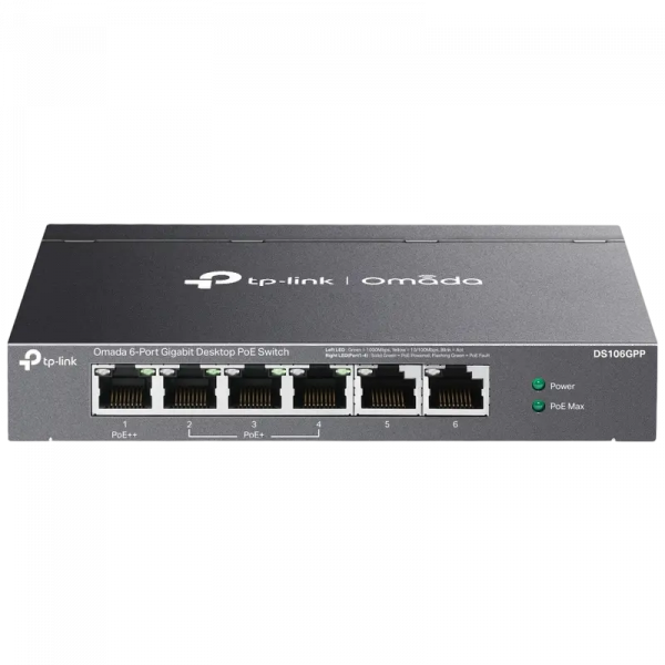 PoE коммутатор TP-LINK Omada Серый - 71.46 Вт | 1x PoE++ (802.3bt), 3x PoE+ (802.3af/at) PoE коммутатор TP-LINK Omada Серый - 71.46 Вт | 1x PoE++ (802.3bt), 3x PoE+ (802.3af/at)