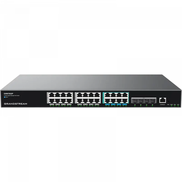 PoE коммутатор Grandstream GWN7822P Черный - 360 Вт | 8x PoE++(802.3bt), 16x PoE+ (802.3at)