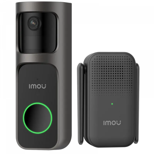Sonerie video IMOU Doorbell 2S Kit Negru - Baterie integrată, USB