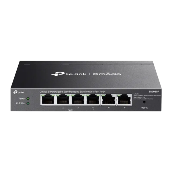 PoE коммутатор TP-LINK Omada Черный - 65 Вт | 4x IEEE 802.3af/at PoE+ PoE коммутатор TP-LINK Omada Черный - 65 Вт | 4x IEEE 802.3af/at PoE+