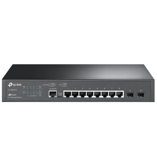 Сетевой коммутатор TP-LINK SG3210 Черный - 8x 10/100/1000 Мбит/с Сетевой коммутатор TP-LINK SG3210 Черный - 8x 10/100/1000 Мбит/с