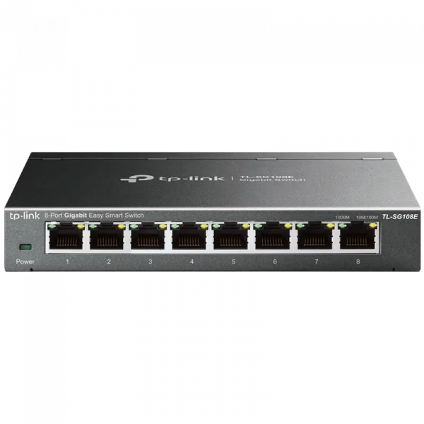 Сетевой коммутатор TP-LINK TL-SG108E Черный - 8x 10/100/1000 Мбит/с Сетевой коммутатор TP-LINK TL-SG108E Черный - 8x 10/100/1000 Мбит/с