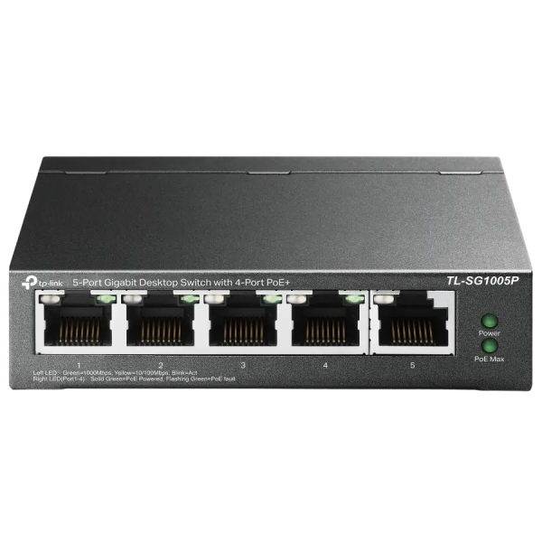 Comutator PoE TP-LINK Desktop Switch Negru - 74.24 W | 4x IEEE 802.3af/at Comutator PoE TP-LINK Desktop Switch Negru - 74.24 W | 4x IEEE 802.3af/at