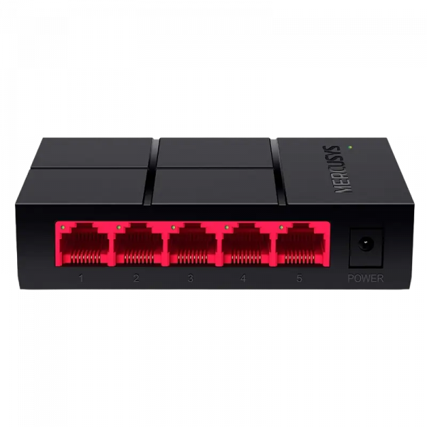 Сетевой коммутатор MERCUSYS MS105G Черный - 5x 10/100/1000 Мбит/с