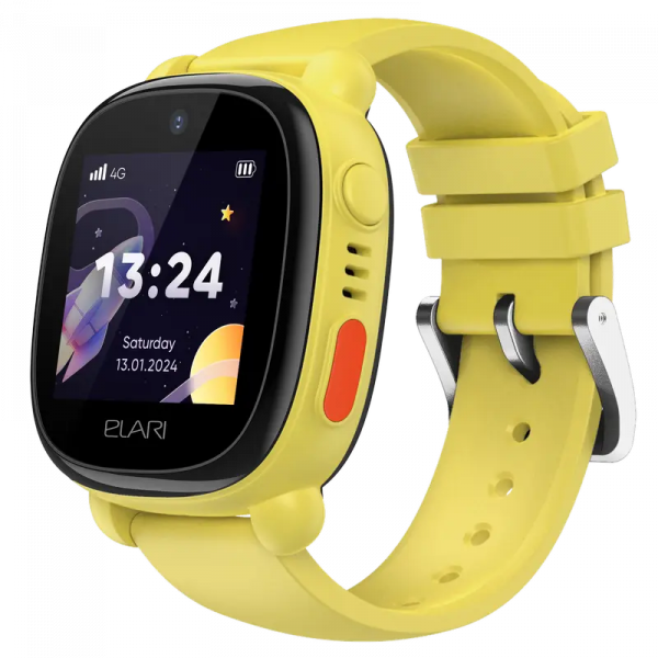 Детские часы Elari KidPhone 4G Lite Жёлтый - 1.3" | IPS | IP67