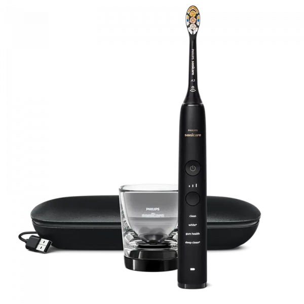 Periuță de dinți electrică Philips Sonicare DiamondClean 9000 Negru - Pentru adulți | Oscilant | Medie | Oval