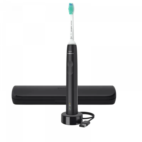 Электрическая зубная щетка Philips Sonicare 3100 Series Черный | Белый - Для взрослых | Вытянутая Электрическая зубная щетка Philips Sonicare 3100 Series Черный | Белый - Для взрослых | Вытянутая