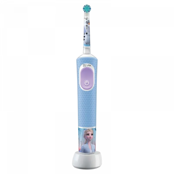 Periuță de dinți electrică Braun Oral-B Vitality PRO Kids Frozen Albastru deschis - Pentru copii | Rotativ | Extra-moale | Rotundă