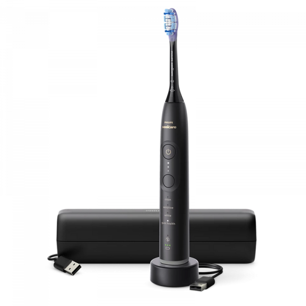 Periuță de dinți electrică Philips HX7421/01 Negru - Pentru adulți | Medie | Oval