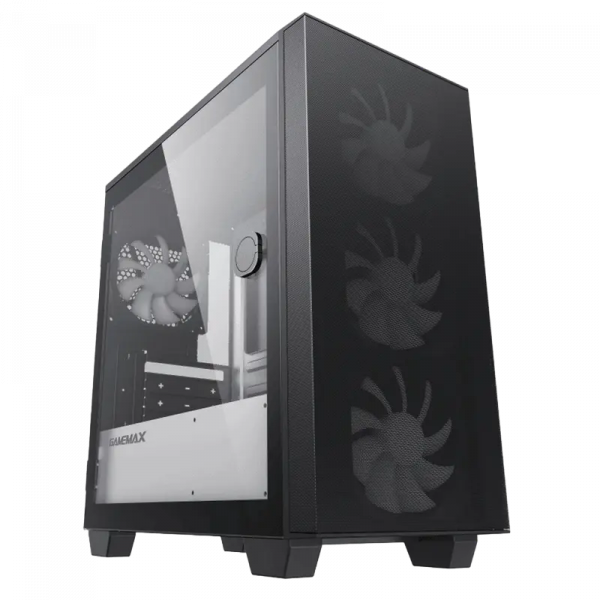 Carcasă PC Gamemax AERO MINI ECO Mini-Tower Negru - Fără PSU | ABS Plastic,Oțel,Sticlă călită