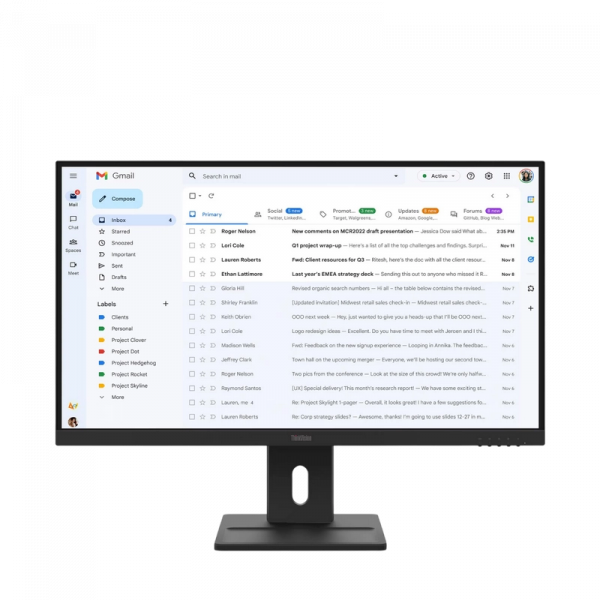 Монитор Lenovo ThinkVision E27-40 Черный - 27" | IPS | 1920x1080 | 100 Гц | 82 ppi | 4 мс