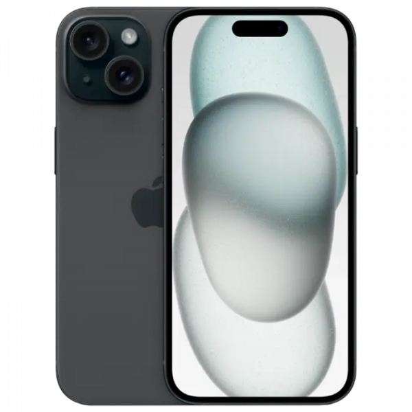 Смартфон Apple iPhone 15 , 6 ГБ / 128ГБ - 6.1" | Super Retina XDR OLED | nano-SIM, eSIM | Чёрный
