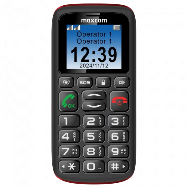 Мобильный телефон Кнопочный MaxCom MM428L Чёрный - 1.8" | TFT | 4МБ | 2G | Dual-SIM