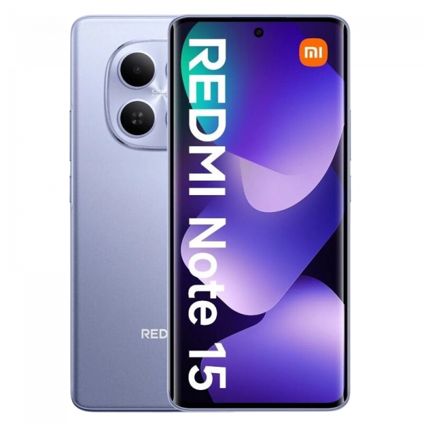 Smartphone Xiaomi Redmi Note 15 , 8 GB / 256GB - 6.77" | AMOLED | 120 Hz | 6000 mAh | nano-SIM Dual | Violet Smartphone Xiaomi Redmi Note 15 , 8 GB / 256GB - 6.77" | AMOLED | 120 Hz | 6000 mAh | nano-SIM Dual | Violet