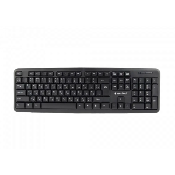Tastatură Gembird KB-U-103-RU Membrană Negru - Cu fir | Engleza,Rusă Tastatură Gembird KB-U-103-RU Membrană Negru - Cu fir | Engleza,Rusă