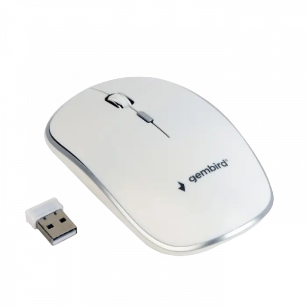 Mouse Gembird MUSW-4B-01-W Alb - Optical | 1600 dpi | Fără fir
