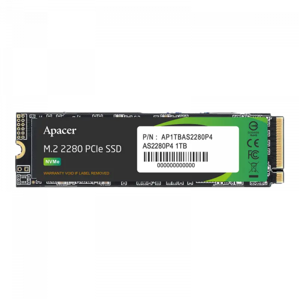 Unitate SSD Apacer AS2280P4 1000GB - M.2 NVMe | NVMe PCIe 3.0 x4 | 2000 MB/s