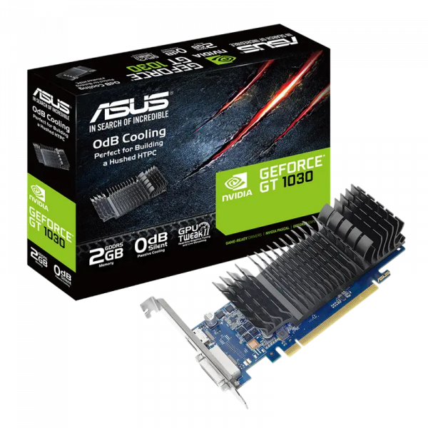 Видеокарта ASUS GeForce GT 1030 Silent Low Profile - 2ГБ | PCI-E 3.0 x16