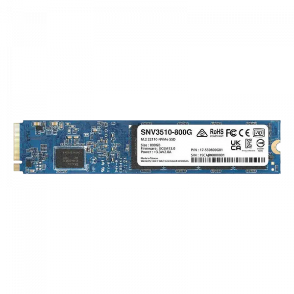 Накопитель SSD SYNOLOGY Enterprise SNV3500 800GB - M.2 NVMe | NVMe PCIe 3.0 x4 | 1000 МБ/с