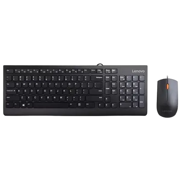 Set Tastatură + Mouse Lenovo Essential 4X30L79912 Membrană Negru - Cu fir | Engleza,Rusă