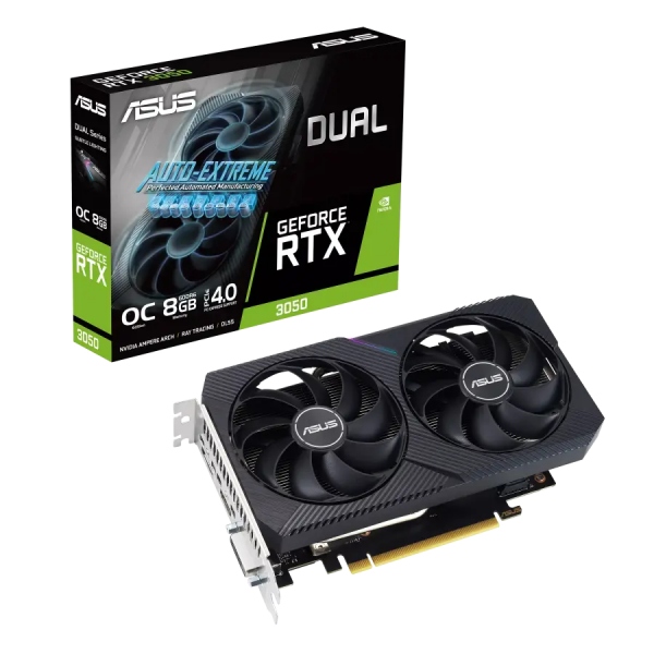 Placă video ASUS Dual GeForce RTX 3050 V2 OC - 8GB | PCI-E 4.0 x16