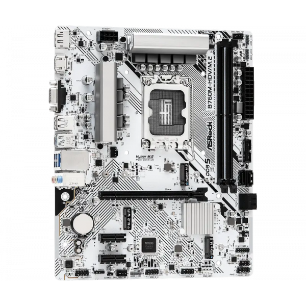 Материнская плата ASRock B760M-HDV/M.2 LGA1700 Micro-ATX - Intel B760 | DDR5 SDRAM | 2x DIMM