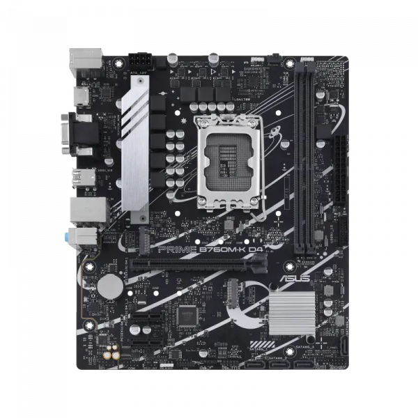 Placă de bază ASUS PRIME B760M-K D4 LGA1700 Micro-ATX - Intel B760 | DDR4 SDRAM | 2x DIMM