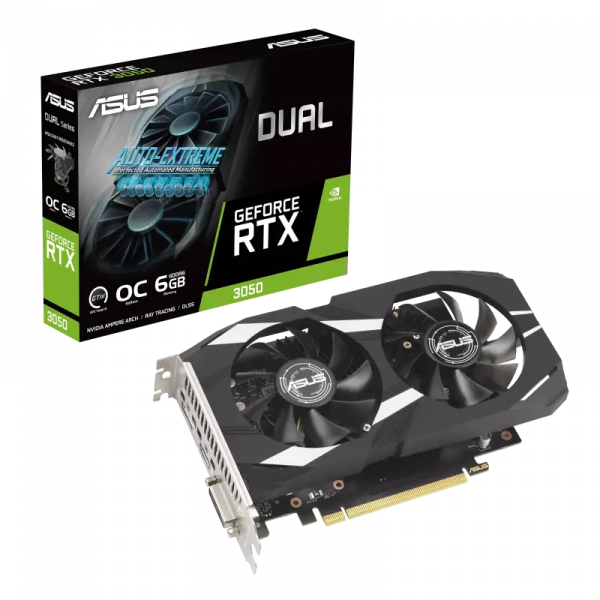 Видеокарта ASUS Dual GeForce RTX 3050 OC - 6GB | PCI-E 4.0 x16